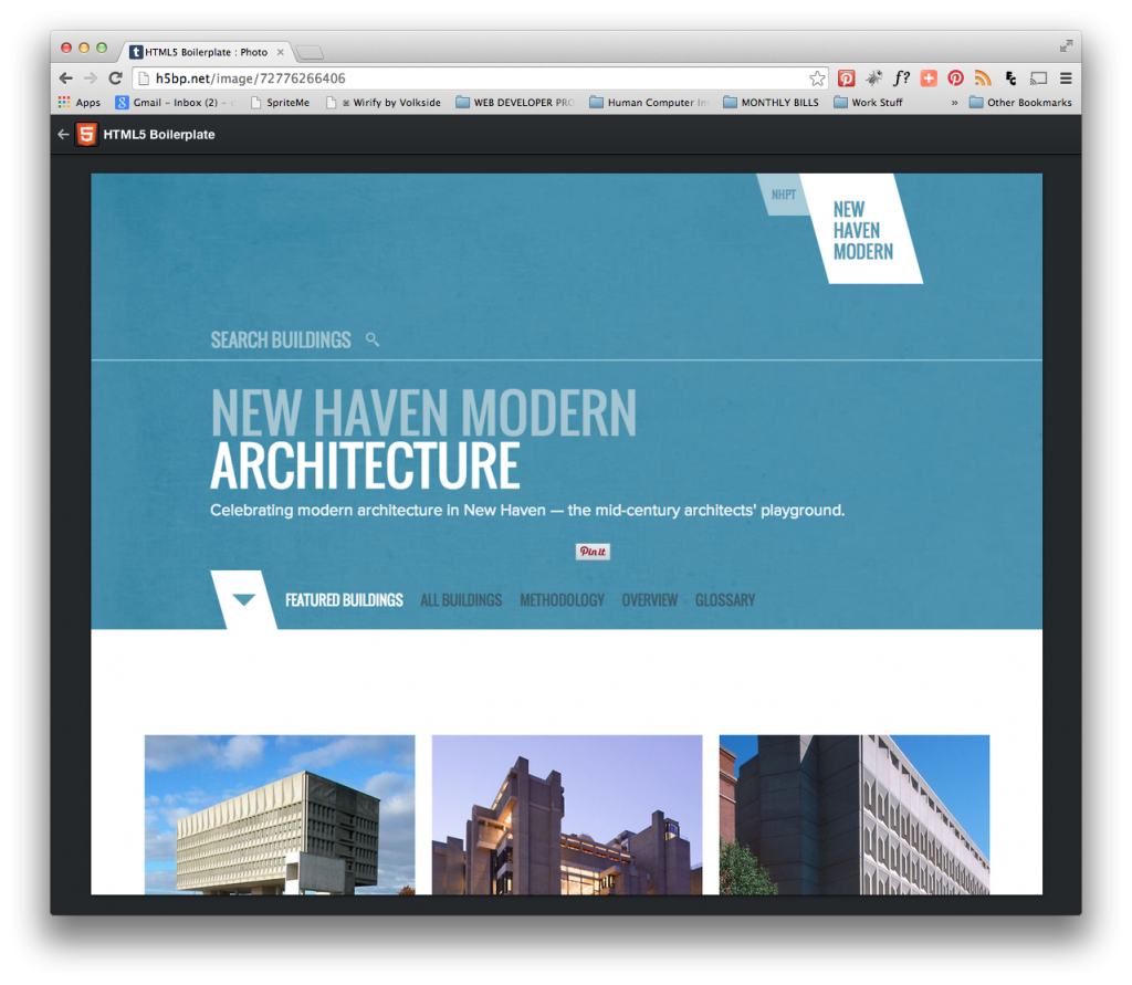 HTML5 Bollerplate-New Haven Modern Architecture Website