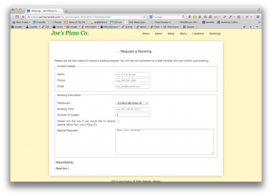 Bookings-HTML5 input types & attributes